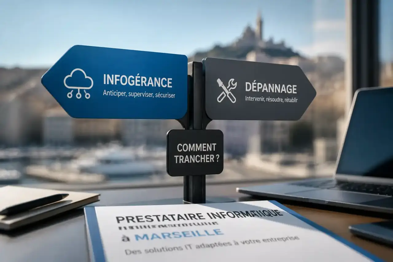 Prestataire informatique à Marseille : infogérance ou dépannage, comment trancher